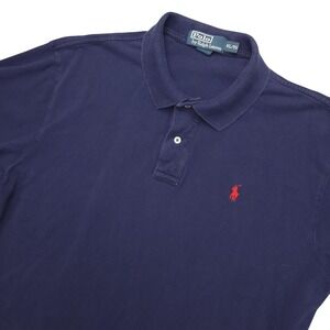 Polo By Ralph Lauren Polo Shirt Mens XL Blue Solid Cotton Pony Logo Top